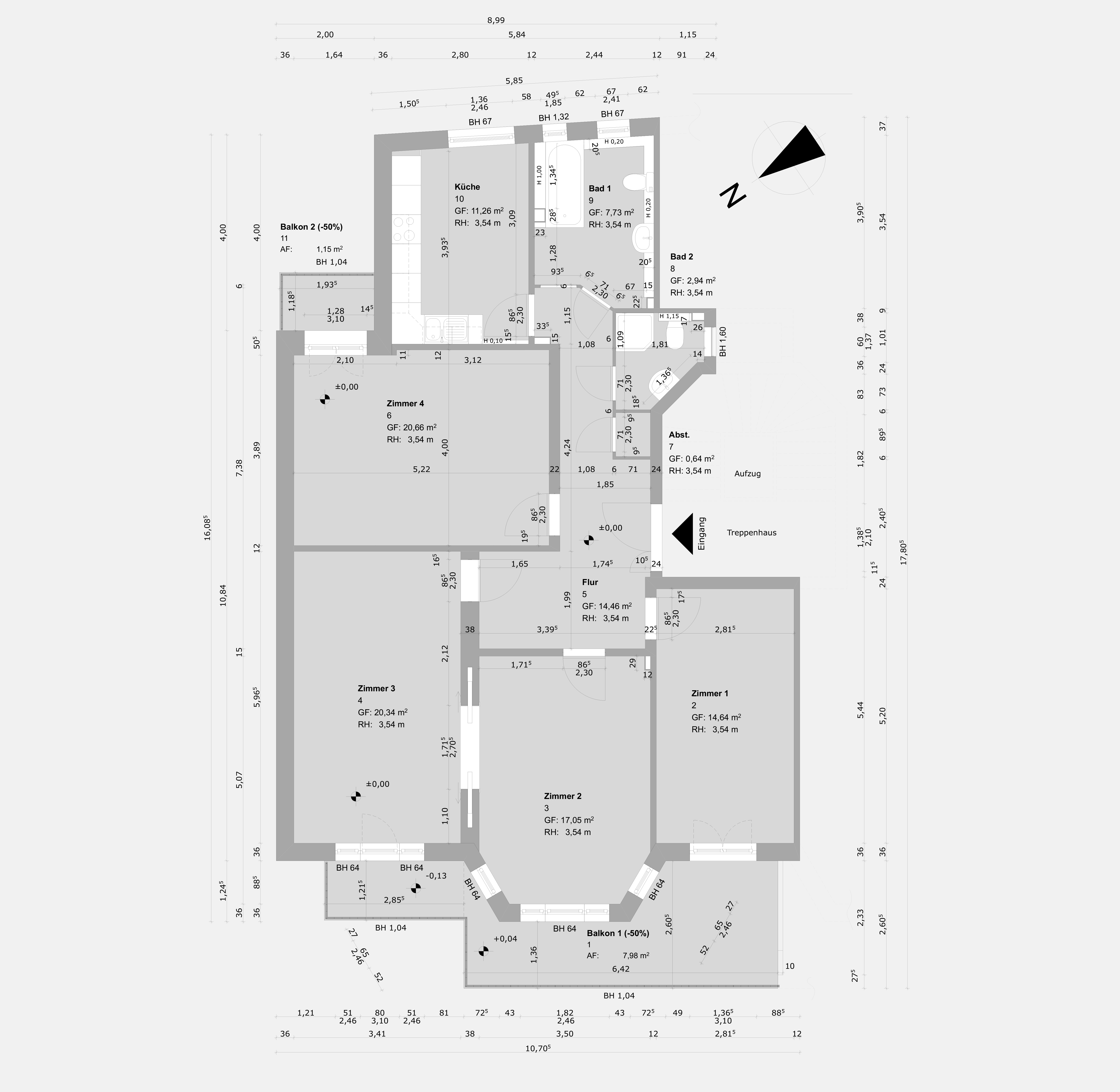 Aufmaß von Wohnungsgrundrissen